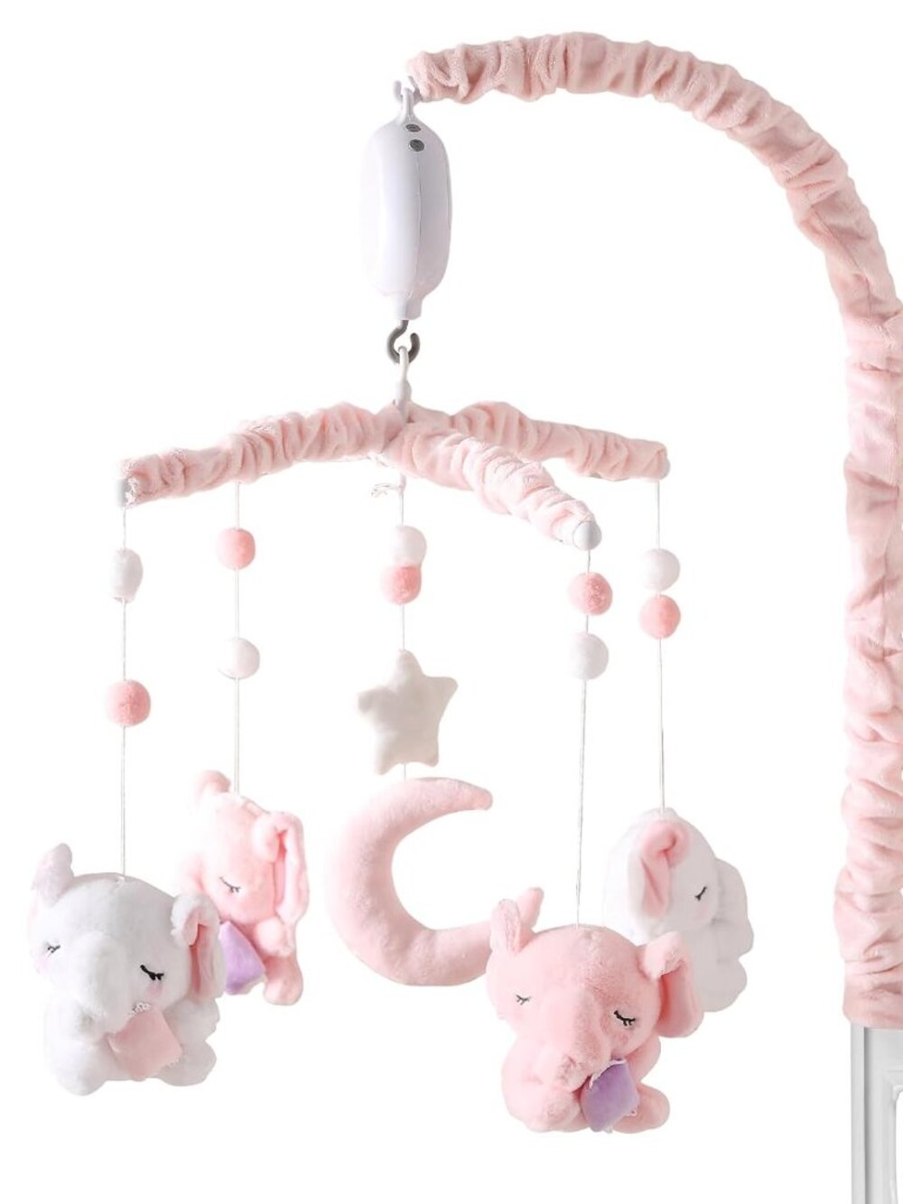 Baby Crib Mobile - Elephant Mobile for Crib with 28 Inches Mobile Arm and 35 Lul